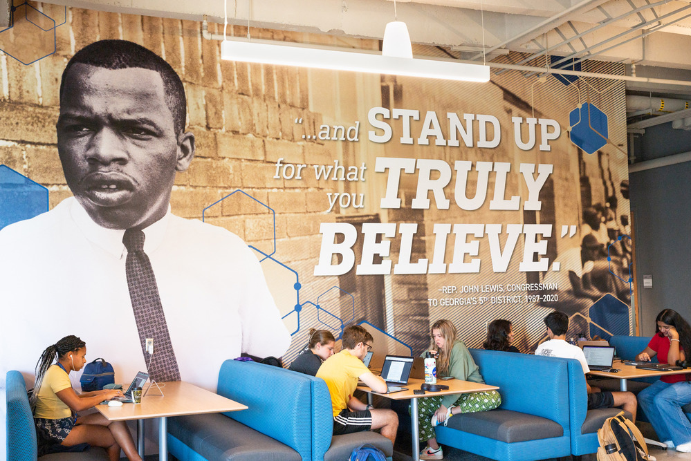 A mural of John Lewis